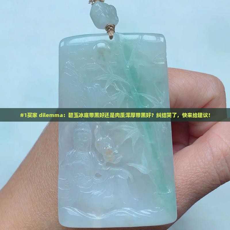 #1买家 dilemma：碧玉冰底带黑好还是肉质浑厚带黑好？纠结哭了，快来给建议！