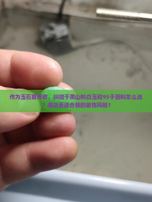 作为玉石爱好者，纠结于黑山料白玉和95于田料怎么选？哪款更适合我的装饰风格？