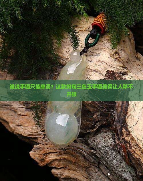 谁说手镯只能单调？这款绚旬三色玉手镯美得让人移不开眼