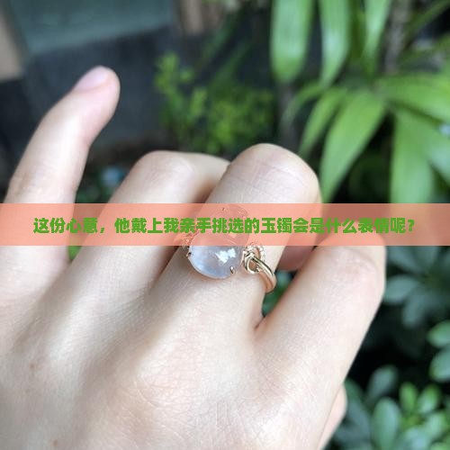 这份心意，他戴上我亲手挑选的玉镯会是什么表情呢？