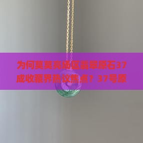为何莫莫亮场区翡翠原石37成收藏界热议焦点？37号原石隐藏何种珍稀特质引发狂热追捧？