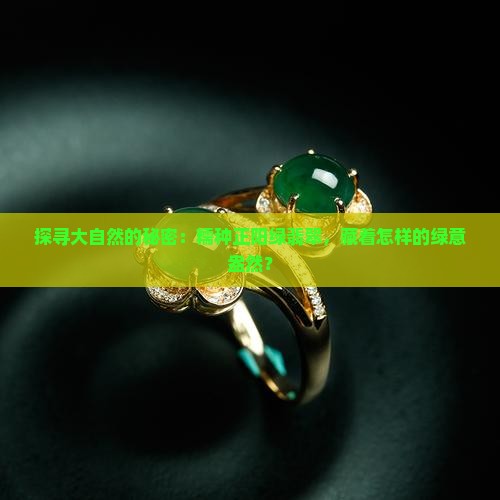 探寻大自然的秘密：糯种正阳绿翡翠，藏着怎样的绿意盎然？