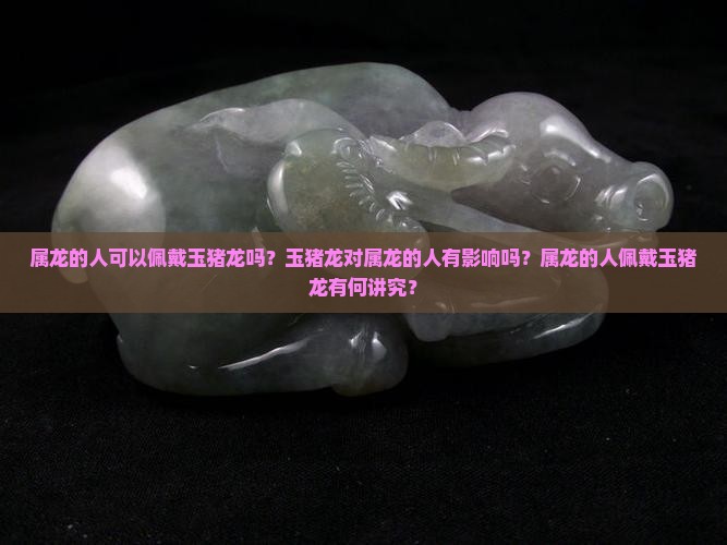 属龙的可以戴玉猪龙吗