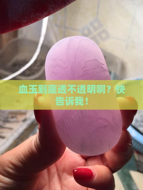 血玉透明吗