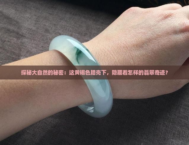 翡翠原石黄褐色的腊壳