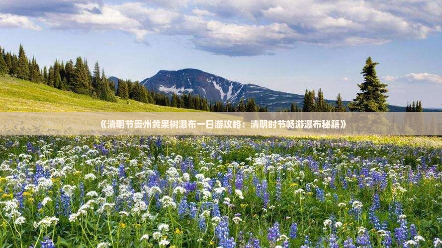 《清明节贵州黄果树瀑布一日游攻略：清明时节畅游瀑布秘籍》