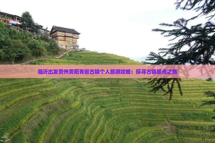 临沂出发贵州贵阳青岩古镇个人旅游攻略：探寻古镇景点之旅
