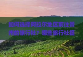 如何选择阿拉尔地区前往贵州的旅行社？哪些旅行社提供阿拉尔至贵州的旅游服务？