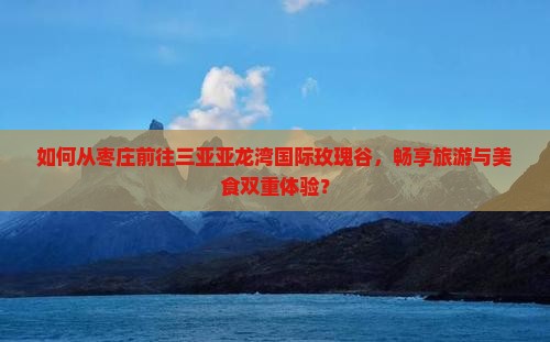 如何从枣庄前往三亚亚龙湾国际玫瑰谷，畅享旅游与美食双重体验？