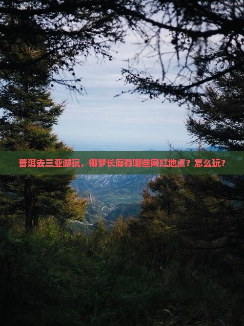 普洱去三亚游玩，椰梦长廊有哪些网红地点？怎么玩？
