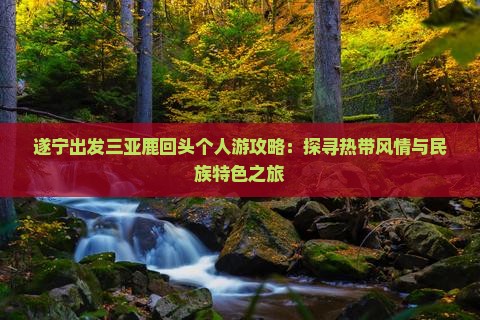 遂宁出发三亚鹿回头个人游攻略：探寻热带风情与民族特色之旅