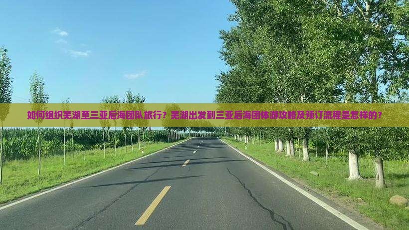 如何组织芜湖至三亚后海团队旅行？芜湖出发到三亚后海团体游攻略及预订流程是怎样的？