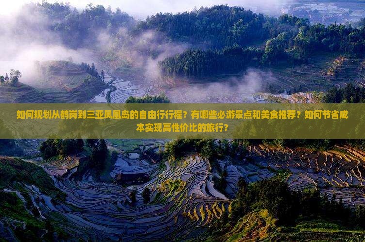如何规划从鹤岗到三亚凤凰岛的自由行行程？有哪些必游景点和美食推荐？如何节省成本实现高性价比的旅行？