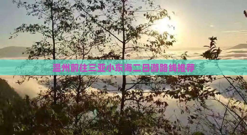 温州前往三亚小东海二日游