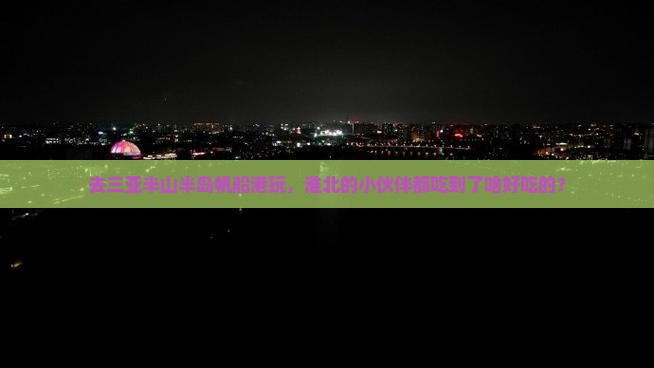 淮北前往三亚半山半岛帆船港旅游小吃