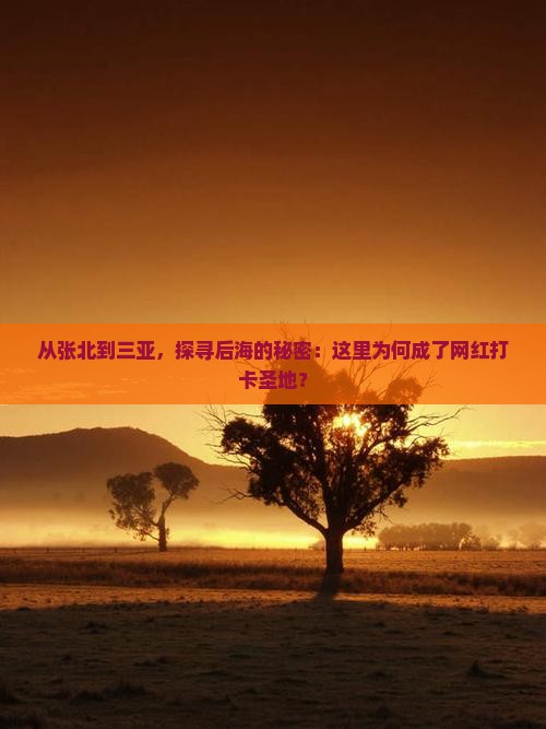 张北出发三亚后海旅游网红地点