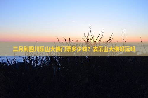 三月到四川乐山大佛门票多少钱？去乐山大佛好玩吗