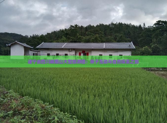 遂宁去四川峨眉山大型旅游团：亲子互动与自然探索之旅