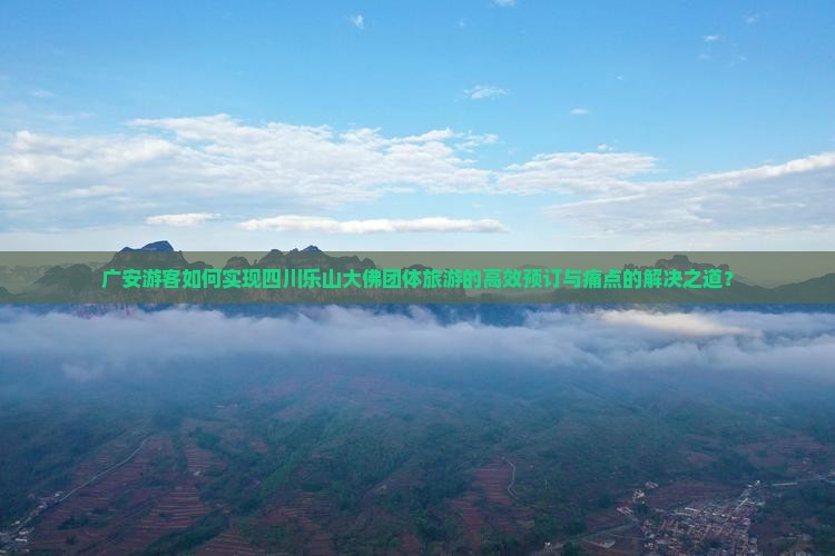 广安游客如何实现四川乐山大佛团体旅游的高效预订与痛点的解决之道？