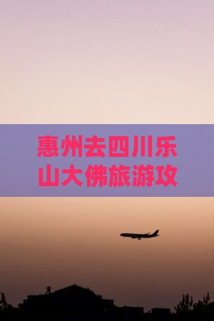 惠州去四川乐山大佛旅游攻略及路线多少钱