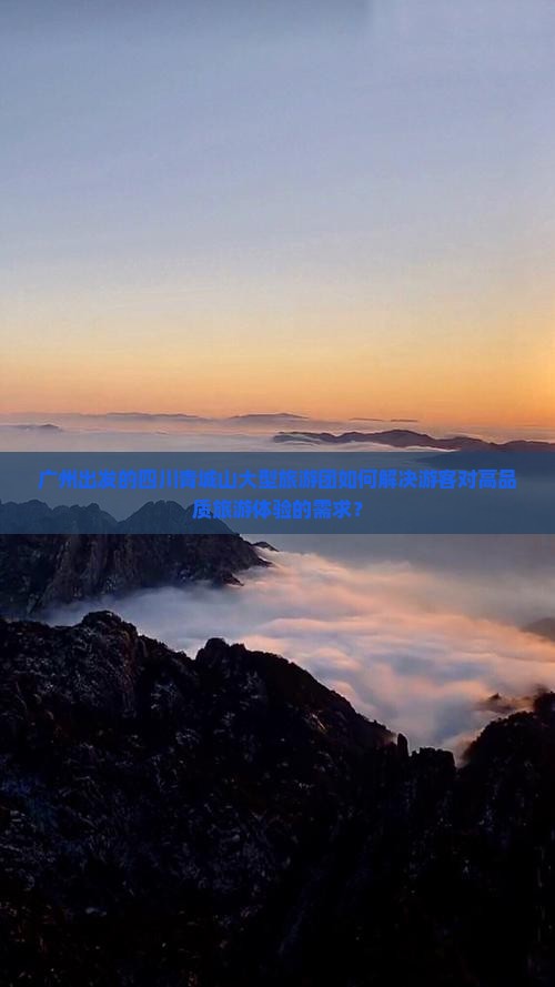 广州出发的四川青城山大型旅游团如何解决游客对高品质旅游体验的需求？