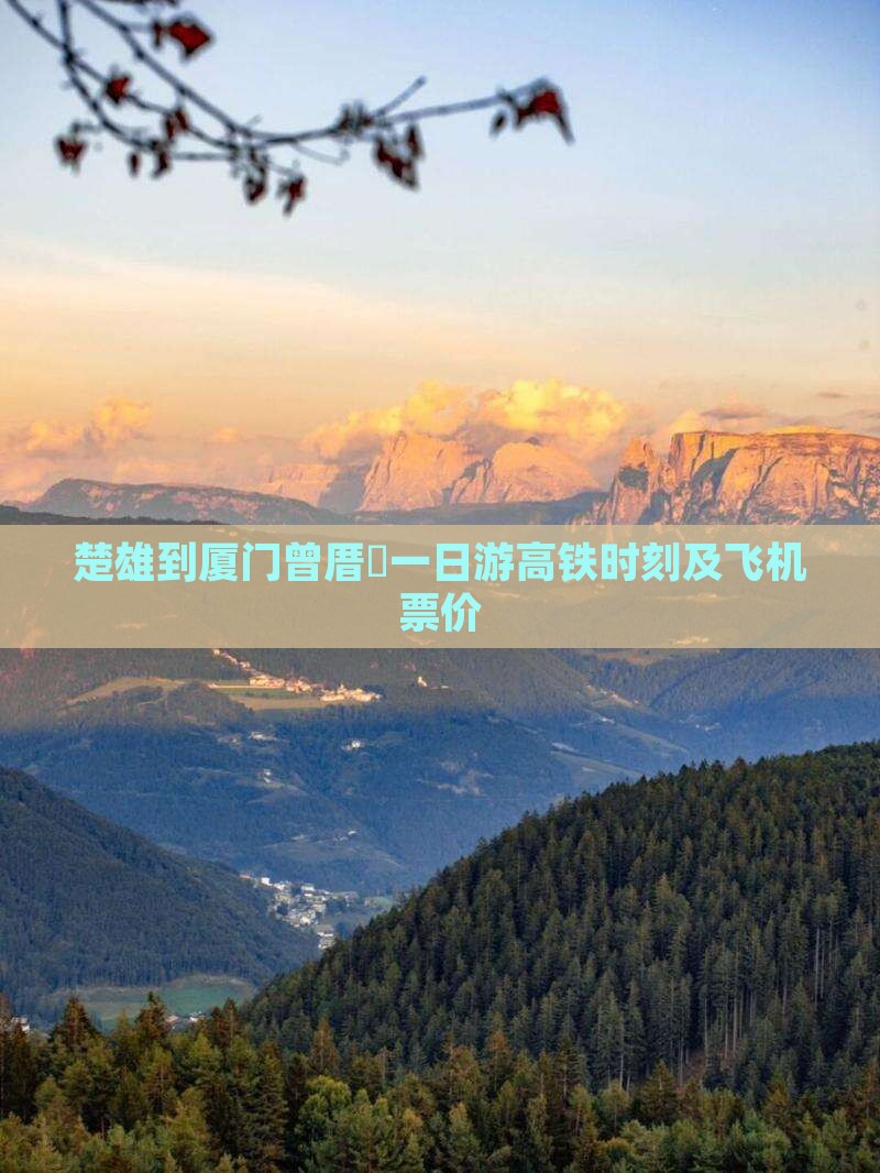 楚雄到厦门曾厝垵一日游高铁时刻及飞机票价