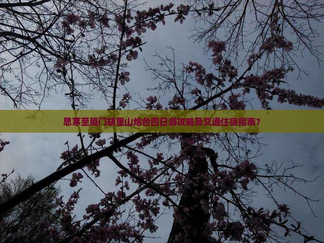 思茅至厦门胡里山炮台四日游攻略及交通住宿指南？