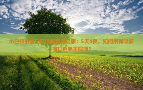 小白领的厦门鼓浪屿悠闲之旅：5天4夜，如何用有限假期打造完美假期？