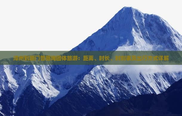 漳州到厦门曾厝埯团体旅游：距离、时长、时刻表及出行方式详解