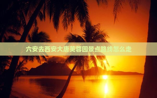 六安去西安大唐芙蓉园景点路线怎么走