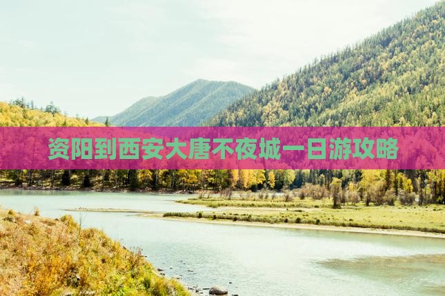 资阳到西安大唐不夜城一日游攻略