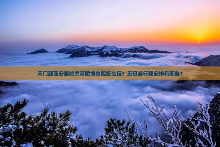 天门到西安秦始皇帝陵博物院怎么玩？五日游行程安排有哪些？