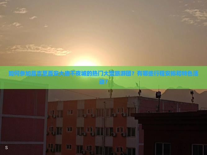 如何参加昌吉至西安大唐不夜城的热门大型旅游团？有哪些行程安排和特色活动？