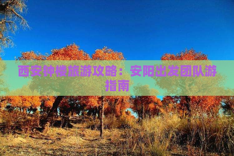 西安钟楼旅游攻略：安阳出发团队游指南