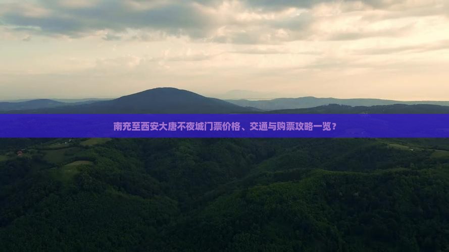 南充至西安大唐不夜城门票价格、交通与购票攻略一览？
