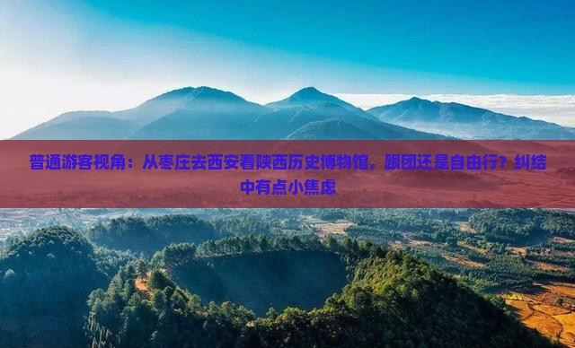 普通游客视角：从枣庄去西安看陕西历史博物馆，跟团还是自由行？纠结中有点小焦虑