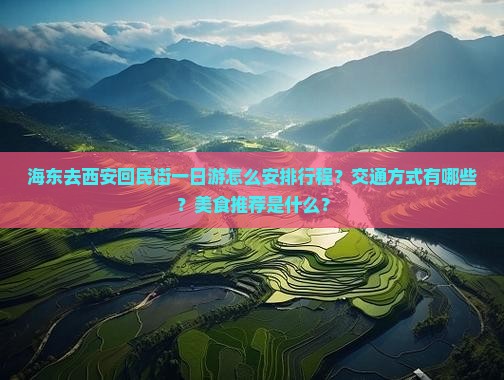 海东去西安回民街一日游