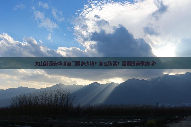 文山到西安华清宫门票