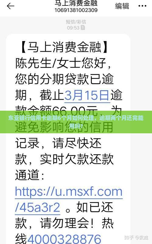 东亚银行信用卡逾期6个月如何处理，逾期两个月还完能用吗？