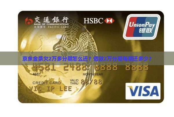 京东金条欠2万多分期怎么还？借款2万分期每期还多少？