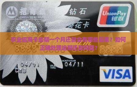 农业信用卡逾期一个月还款会有哪些后果？如何正确处理逾期还款问题？