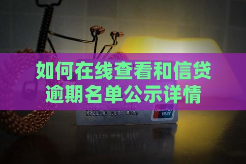 如何在线查看和信贷逾期名单公示详情