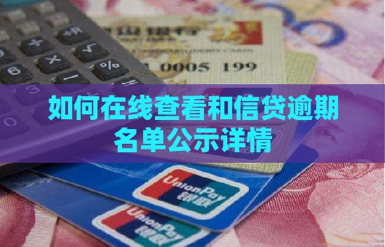 如何在线查看和信贷逾期名单公示详情