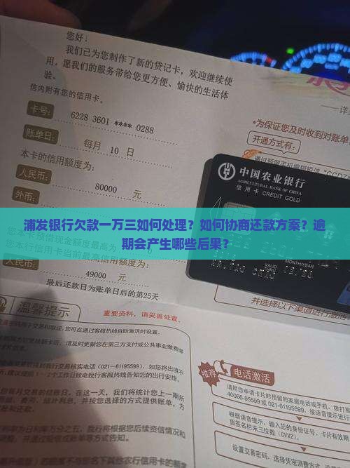 浦发银行欠款一万三如何处理？如何协商还款方案？逾期会产生哪些后果？