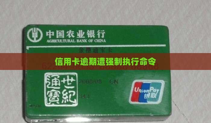 信用卡逾期遭强制执行命令