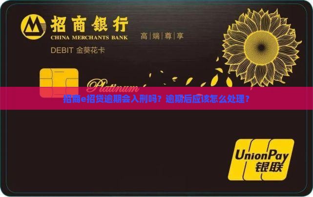 招商e招贷逾期会入刑吗？逾期后应该怎么处理？