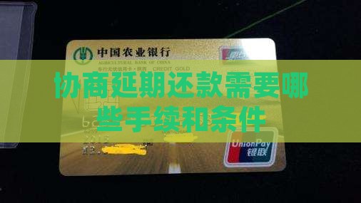 协商延期还款需要哪些手续和条件