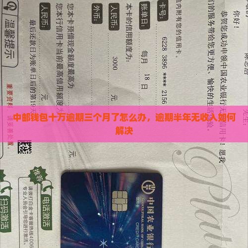 中邮钱包十万逾期三个月了怎么办，逾期半年无收入如何解决