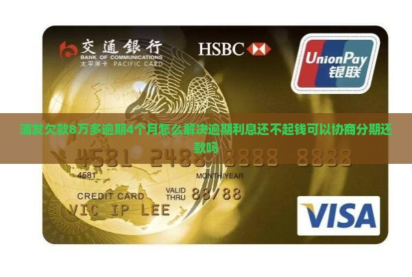 浦发欠款8万多逾期4个月怎么解决逾期利息还不起钱可以协商分期还款吗