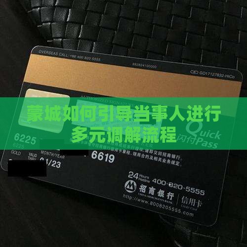 蒙城如何引导当事人进行多元调解流程